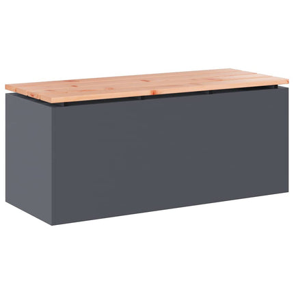 Trädgårdsbänk Antracit 100 x 40 x 43 cm Stål