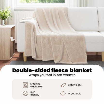 Kastfilt Beige 150 x 200 cm Fleece