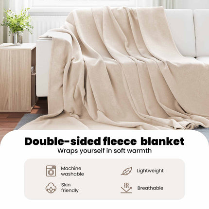 Kastfilt Beige 220 x 240 cm Fleece