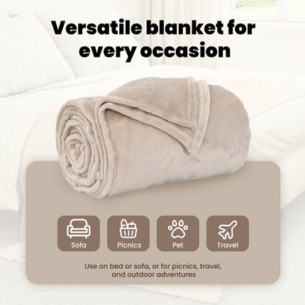 Kastfilt Beige 220 x 240 cm Fleece