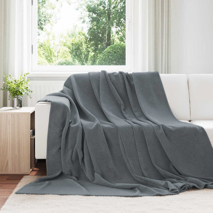 Kastfilt Mörkgrå 220 x 240 cm Fleece