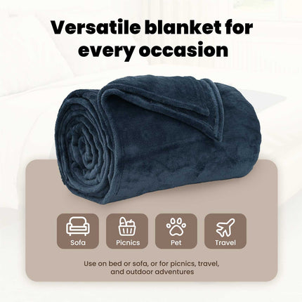 Kastfilt Mörkblå 130 x 150 cm Fleece