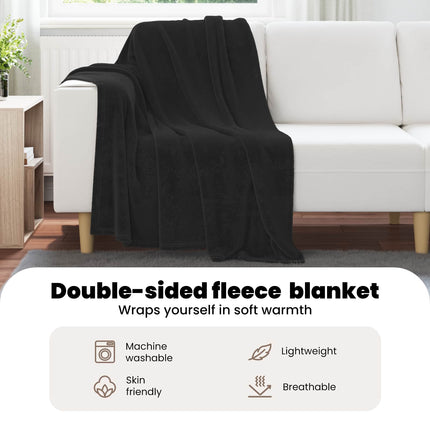 Kastfilt Svart 130 x 150 cm Fleece