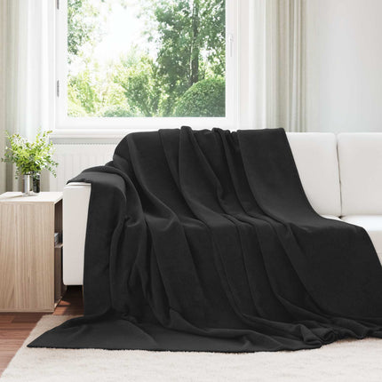 Kastfilt Svart 220 x 240 cm Fleece