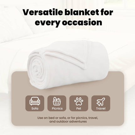 Kastfilt Vit 220 x 240 cm Fleece