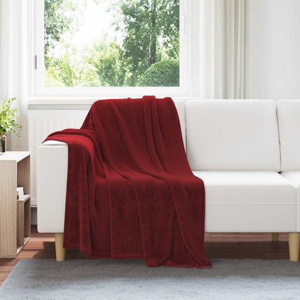 Kastfilt Bordeaux Röd 130 x 150 cm Fleece