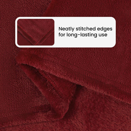 Kastfilt Bordeaux Röd 150 x 200 cm Fleece