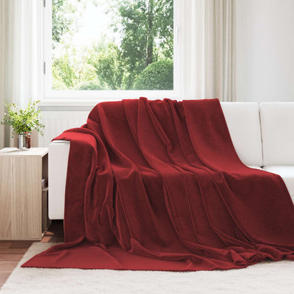 Kastfilt Bordeaux Röd 220 x 240 cm Fleece