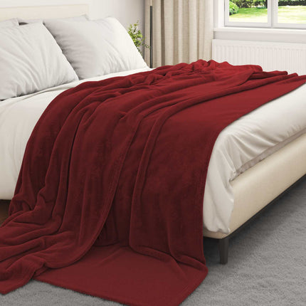 Kastfilt Bordeaux Röd 240 x 270 cm Fleece