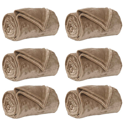 Filtar 6 pcs Kamel 130 x 150 cm Fleece