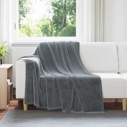 Filtar 6 pcs Mörkgrå 150 x 200 cm Fleece