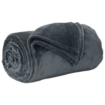 Filtar 6 pcs Mörkgrå 240 x 270 cm Fleece
