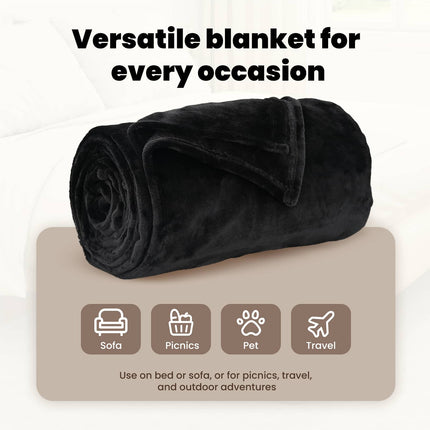 Filtar 6 st Svart 240 x 270 cm 10.11 Fleece