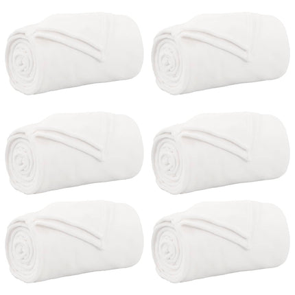 Filtar 6 st Vit 130 x 150 cm 3.04 Fleece