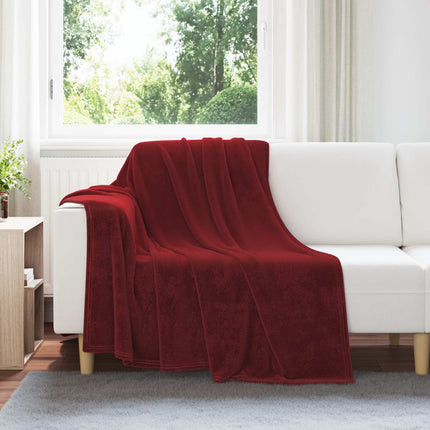 Filtar 6 pcs Bordeaux Röd 150 x 200 cm Fleece