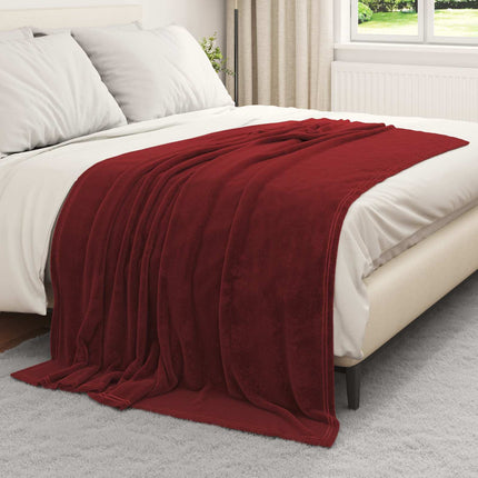 Filtar 6 pcs Bordeaux Röd 150 x 200 cm Fleece