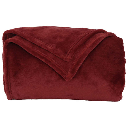 Filtar 6 pcs Bordeaux Röd 150 x 200 cm Fleece