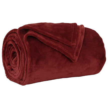 Filtar 6 pcs Bordeaux Röd 240 x 270 cm Fleece