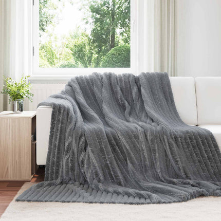 Kastfilt Mörkgrå 240 x 220 cm Fleece