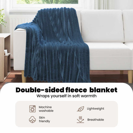 Kastfilt Mörkblå 150 x 130 cm Fleece