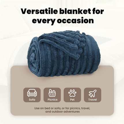Kastfilt Mörkblå 150 x 130 cm Fleece