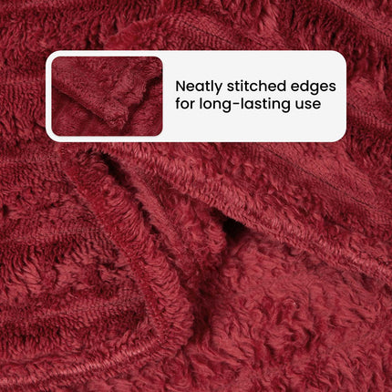 Kastfilt Bordeaux Röd 150 x 130 cm Fleece