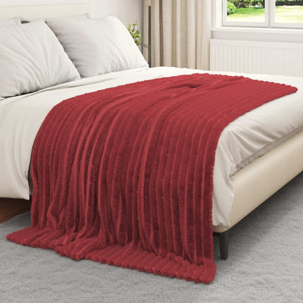 Kastfilt Bordeaux Röd 200 x 150 cm Fleece