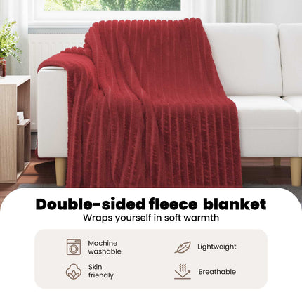 Kastfilt Bordeaux Röd 200 x 150 cm Fleece