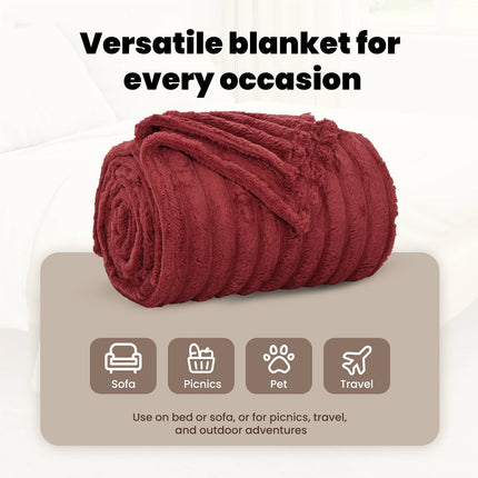 Kastfilt Bordeaux Röd 200 x 150 cm Fleece