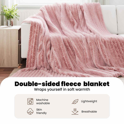 Kastfilt Rosa 270 x 240 cm Fleece