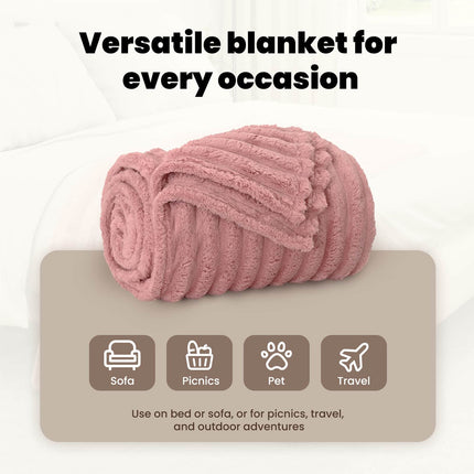 Kastfilt Rosa 270 x 240 cm Fleece