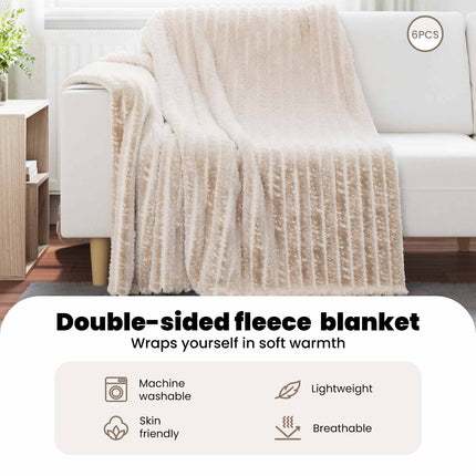 Filtar 6 st Beige 200 x 150 cm 4.75 Fleece