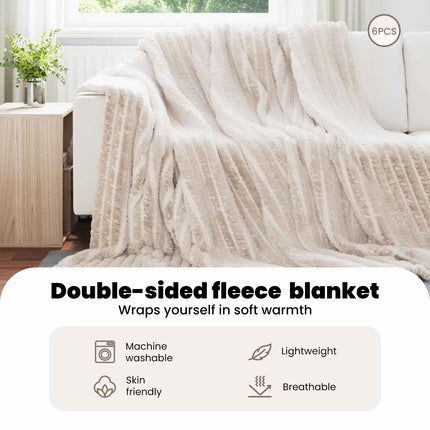 Filtar 6 st Beige 270 x 240 cm 9.94 Fleece