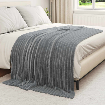Filtar 6 pcs Mörkgrå 200 x 150 cm Fleece