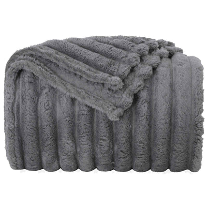 Filtar 6 pcs Mörkgrå 240 x 220 cm Fleece