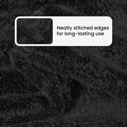 Filtar 6 st Svart 200 x 150 cm 4.75 Fleece