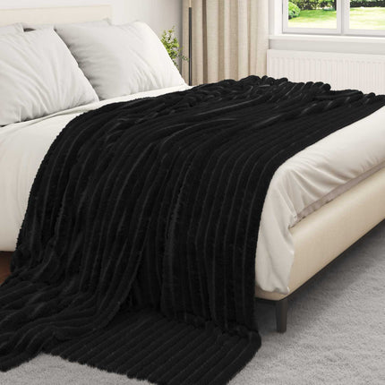 Filtar 6 pcs Svart 270 x 240 cm Fleece