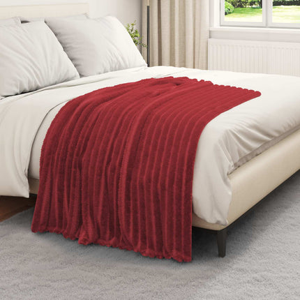 Filtar 6 pcs Bordeaux Röd 150 x 130 cm Fleece