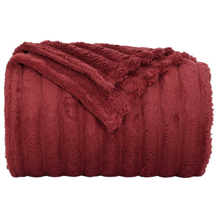 Filtar 6 pcs Bordeaux Röd 150 x 130 cm Fleece