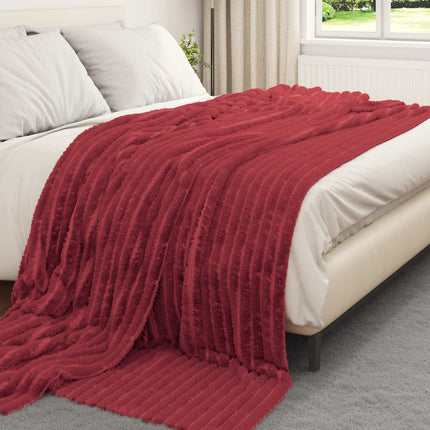 Filtar 6 pcs Bordeaux Röd 270 x 240 cm Fleece