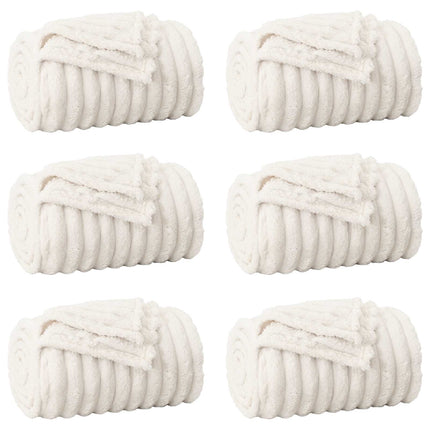 Filtar 6 pcs Kräm 200 x 150 cm Fleece