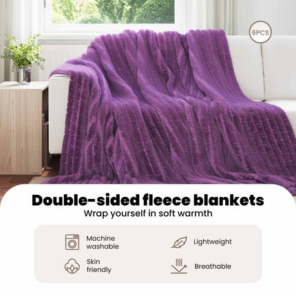 Filtar 6 st Lila 240 x 220 cm 8.76 Fleece