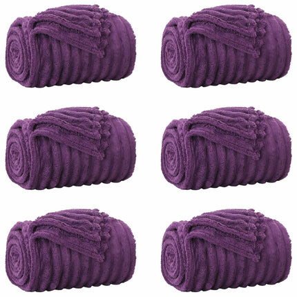 Filtar 6 pcs Lila 270 x 240 cm Fleece