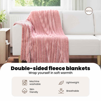 Filtar 6 st Rosa 150 x 130 cm 2.85 Fleece