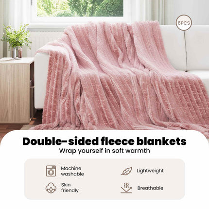 Filtar 6 st Rosa 270 x 240 cm 9.53 Fleece