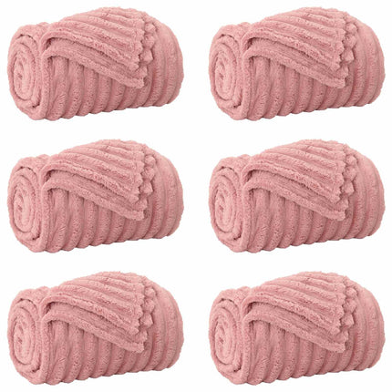 Filtar 6 pcs Rosa 270 x 240 cm Fleece