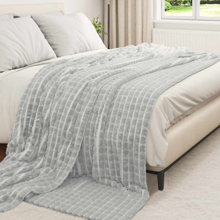 Kastfilt Grå 240 x 220 cm Fleece