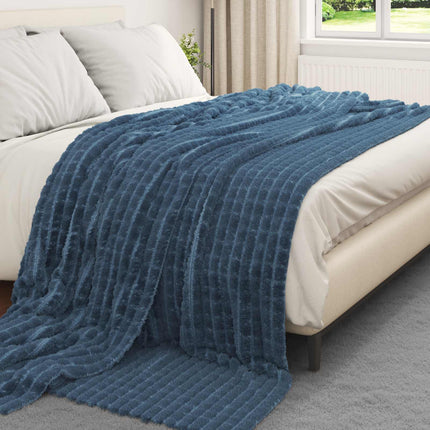 Kastfilt Mörkblå 240 x 220 cm Fleece
