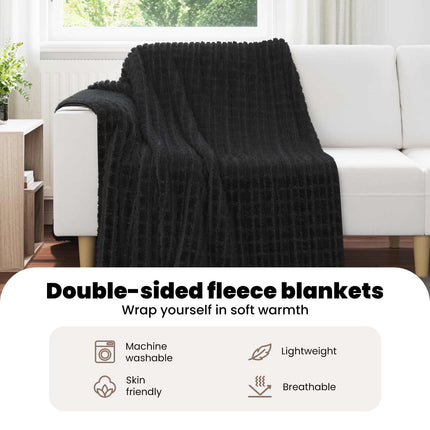 Kastfilt Svart 200 x 150 cm Fleece