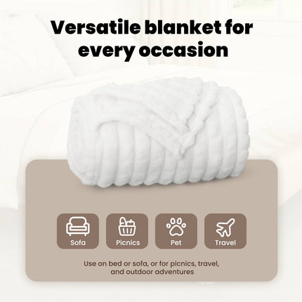Kastfilt Vit 200 x 150 cm Fleece